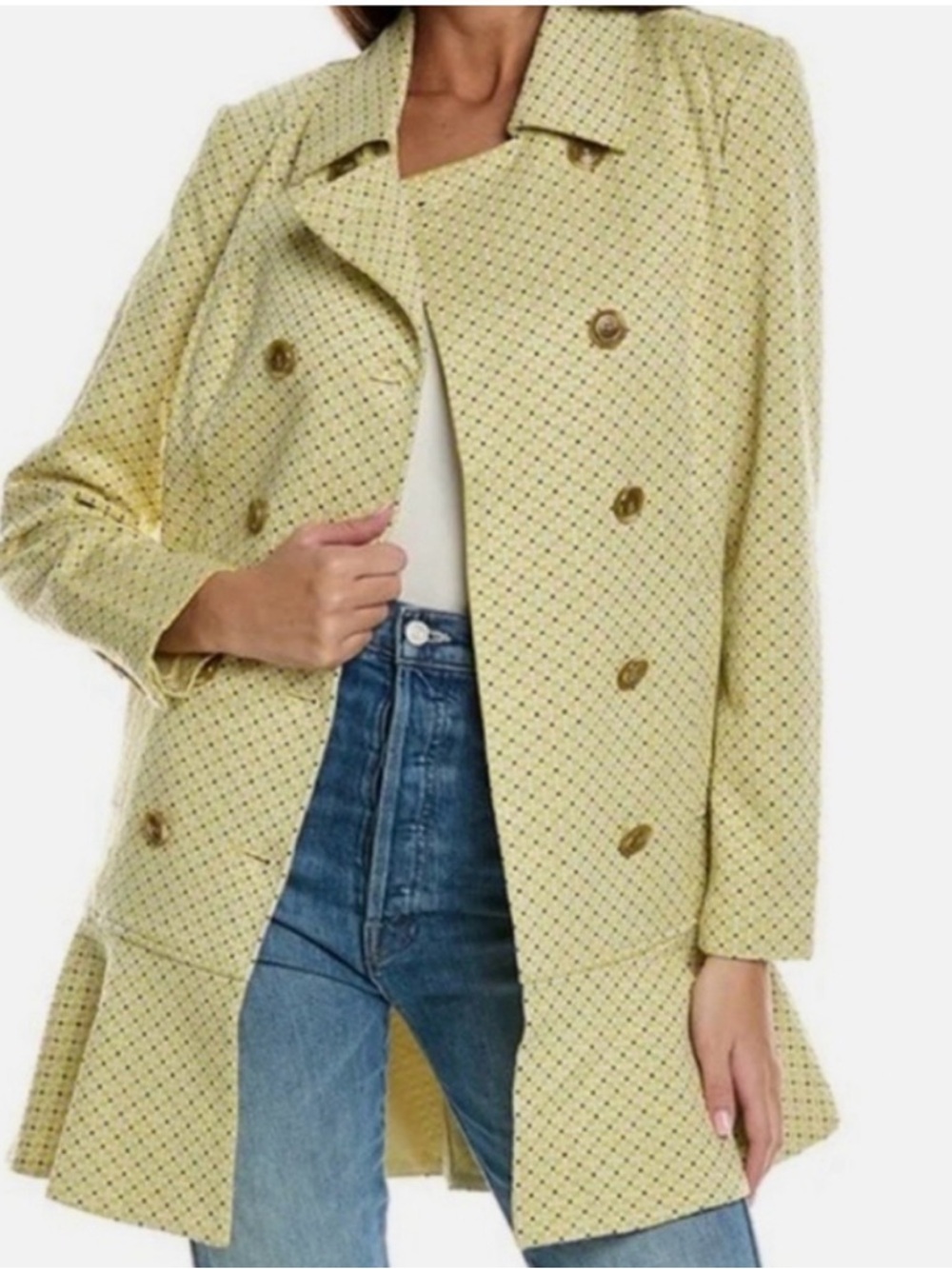 CAbi Hobnob Topper NWOT Size S Daffodil
